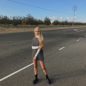black and white brandy melville t shirt dress